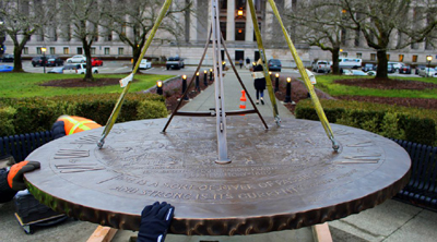 Territorial Sundial Installation Jan 2018